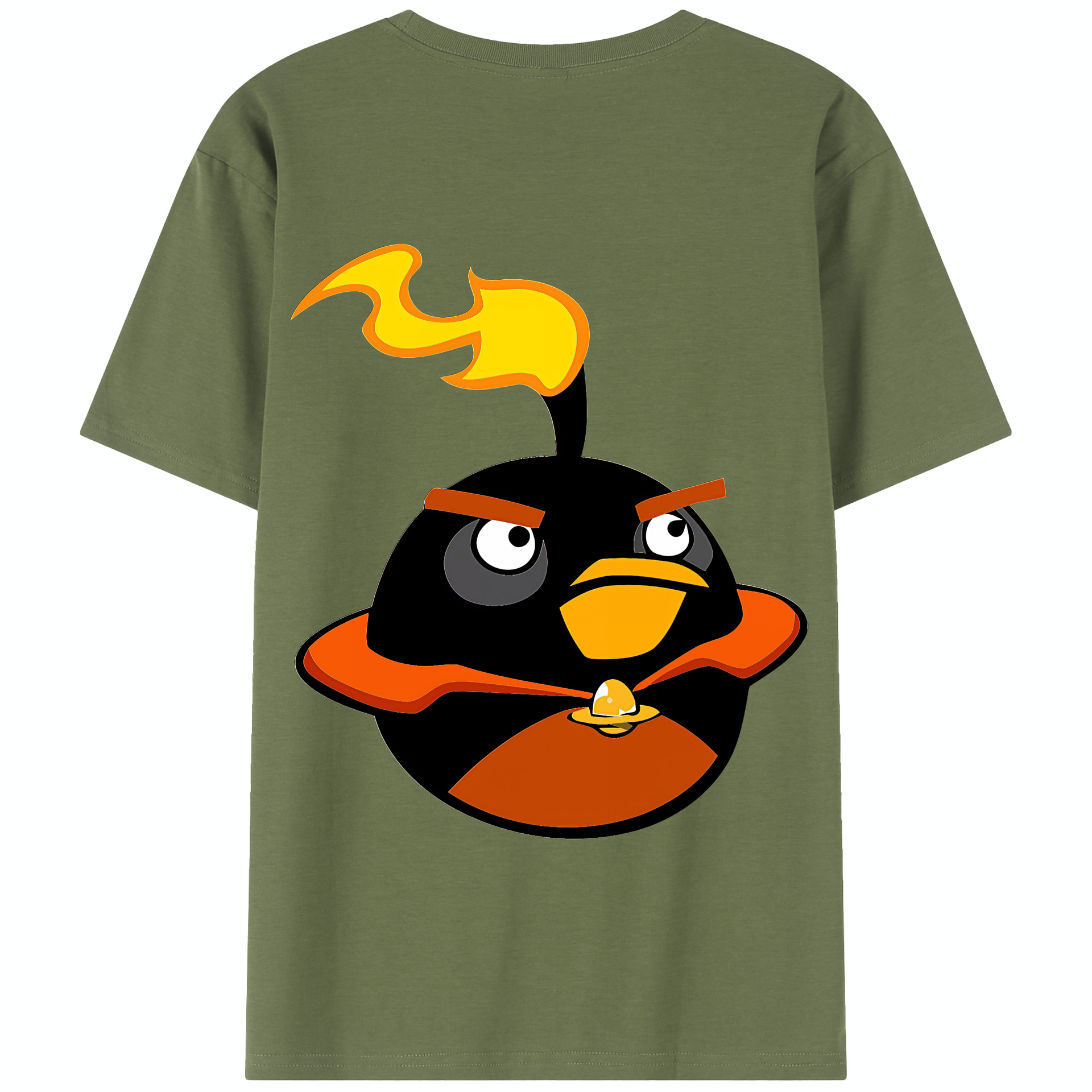 （画像用） Angry Birds アングリーバード 綿100％半袖Tシャツ（背面プリント）